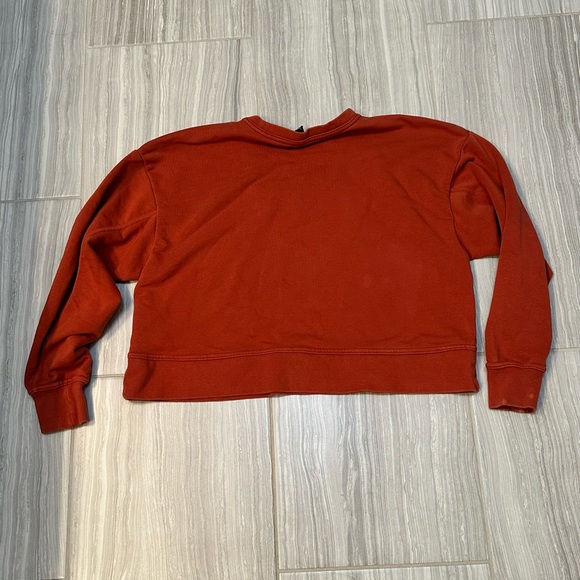 Nike Vintage Y2K Cropped Sweatshirt Burnt Orange Swoosh Size Small - Picture 6 of 10